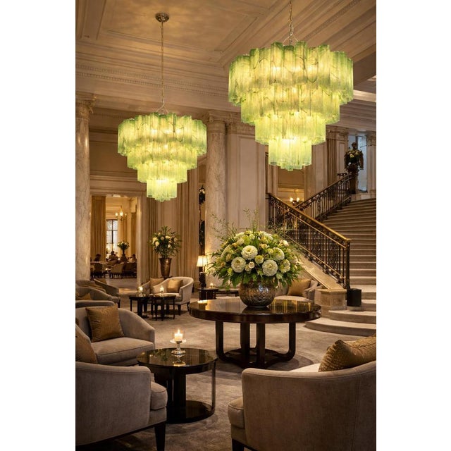 Green Italian Chandelier in Murano Glass, 1990 For Sale - Image 8 of 16