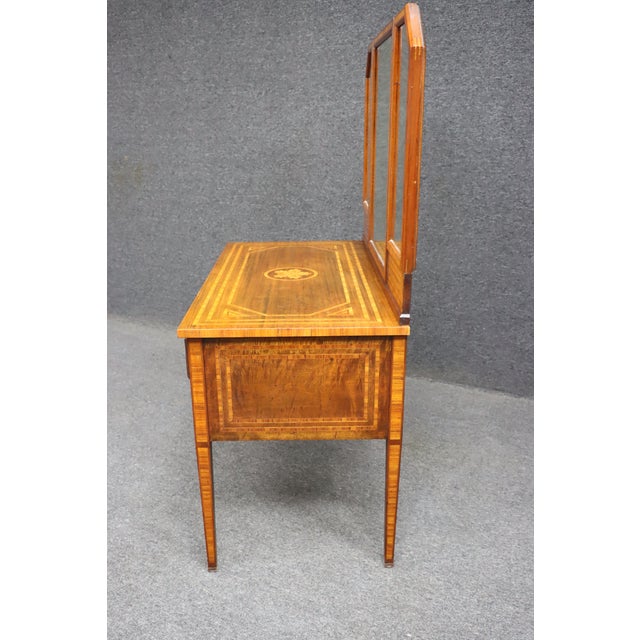 Aimone Mahogany & Satinwood Vanity W/Mirror For Sale - Image 9 of 11