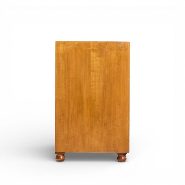 Baker Furniture Company Baker Cherry and Brass Campaign 5 Drawer Dresser For Sale - Image 4 of 9