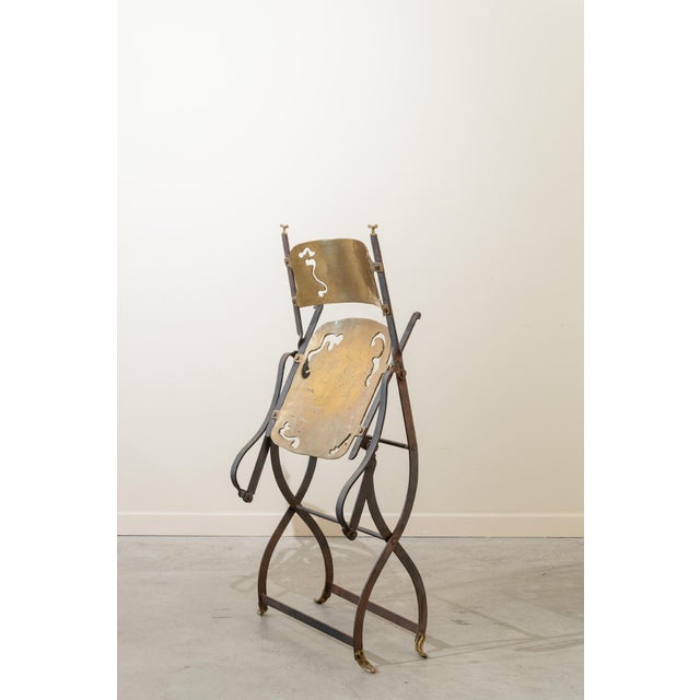 1980s Brutalist Folding Armchair by David Marshall, Spain, Late 20th Century For Sale - Image 5 of 14