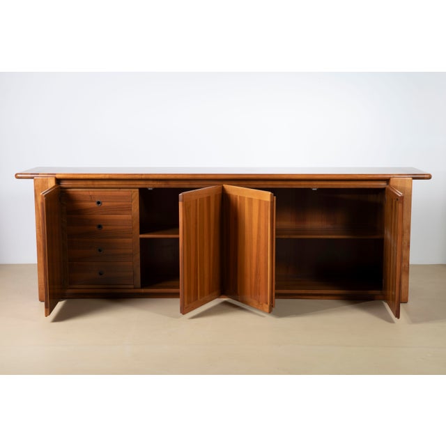 Sculptural Walnut Sideboard from Mobil Girgi, Italy, 1970s For Sale - Image 6 of 11