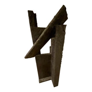 Black Geometric Sculpture by Ursula Meyer Conceptual Artist For Sale