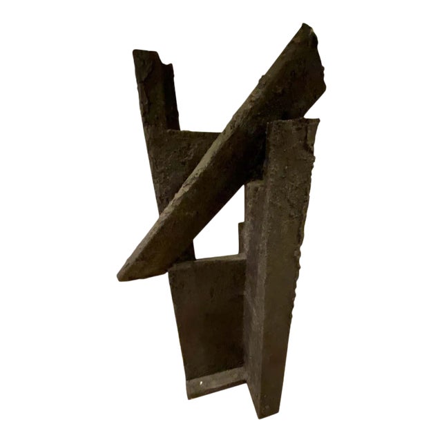 Black Geometric Sculpture by Ursula Meyer Conceptual Artist For Sale