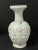 Late 20th Century Chinese Art Porcelain Bluish Celadon Crackled and Raised Design Vase For Sale - Image 10 of 10