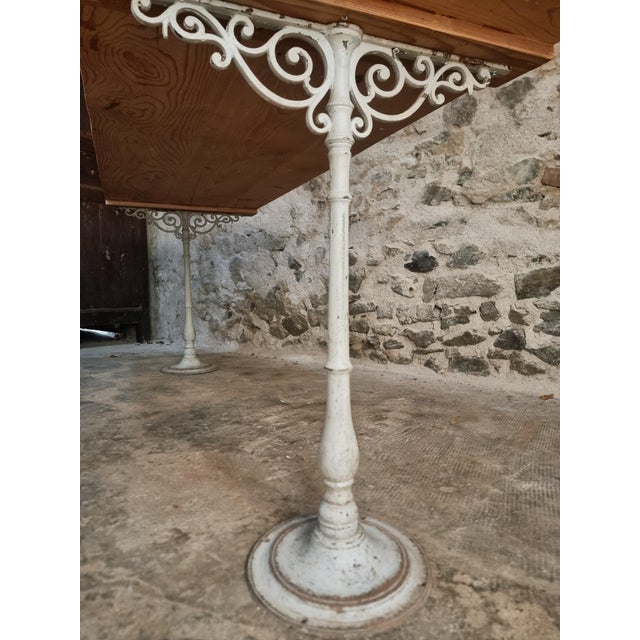 Wood Antique French Bistro Table Dining Table, 1900s For Sale - Image 7 of 17