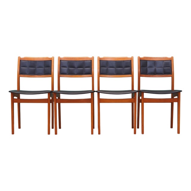 Danish Beech Chairs, 1970s, Set of 4 For Sale