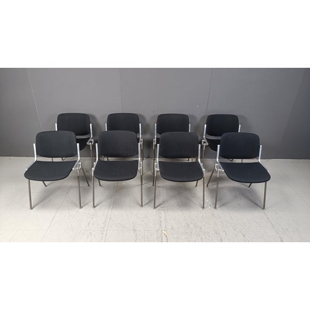 Vintage DSC 106 Side Chairs by Giancarlo Piretti for Castelli, 1970s, Set of 8 For Sale - Image 11 of 11