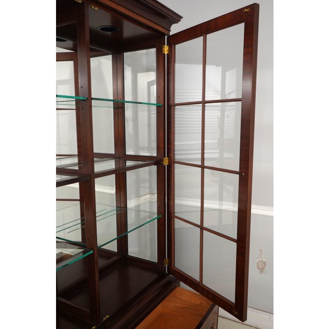 Wood Henkel Harris Model 2302 Mahogany Curio Cabinet For Sale - Image 7 of 18