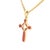 Late 20th Century Signed Susy Mor 18k Gold & Blood Orange-Red Pendant Cross For Sale - Image 5 of 12