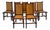 Rustic Javanese Vintage Wooden Dinning Chairs With Slatted Bamboo Back and Seat For Sale