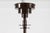 Danish Art Deco 3-Armed Chandelier in Patinated Brass with Light Rose Glass Shades from Lyfa, 1930s For Sale - Image 10 of 18