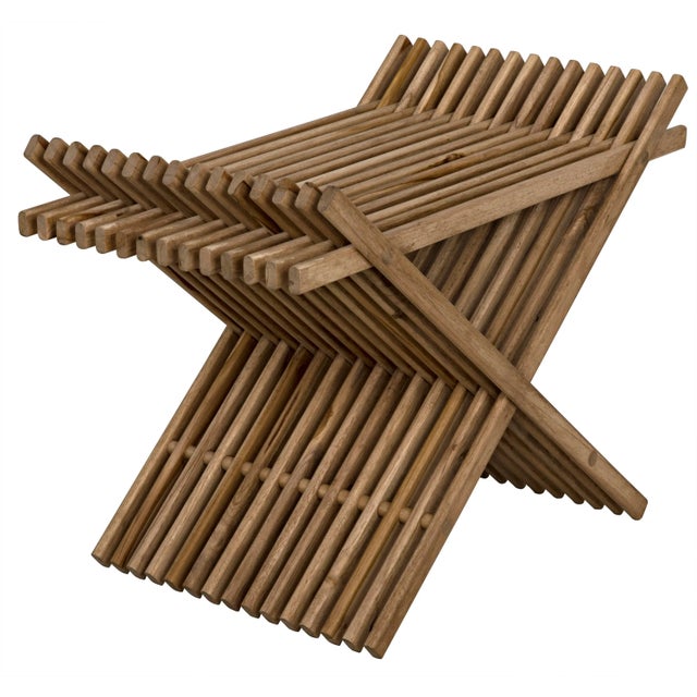 2020s NOIR Dede Stool, Teak For Sale - Image 5 of 8