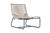 Brown Jordan Walter Lamb Aluminum Lounge Chair in Sapphire with Pebble Strapping For Sale
