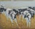 Original oil painting by Sean Wu, Dairy cows in the cow shed