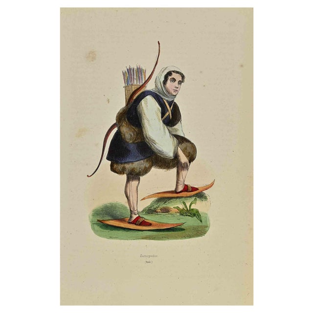 Auguste Wahlen, Samoyeds, Lithograph, 1844 For Sale