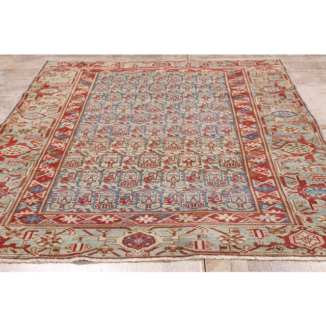 Antique Persian Malayer Rug, 04'01 X 06'04 For Sale - Image 9 of 10
