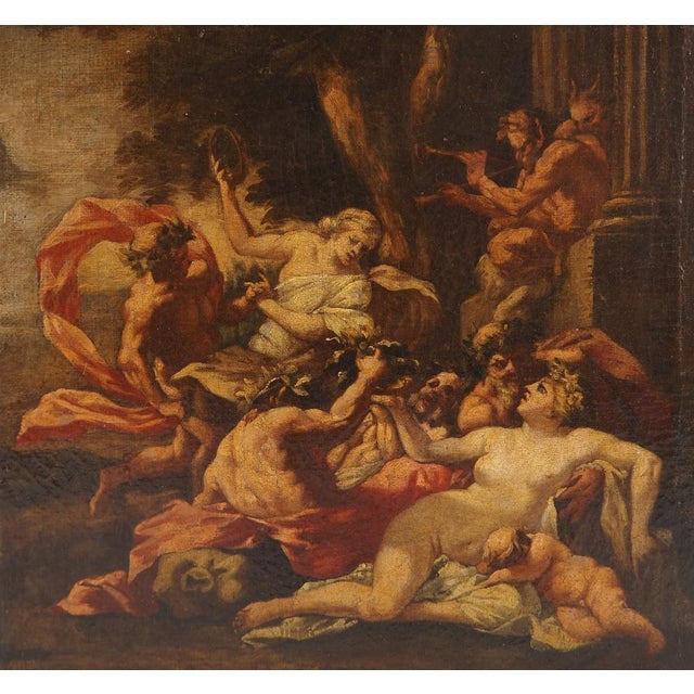 French School Artist, Bacchanales, 18th Century, Oil on Canvas For Sale - Image 4 of 18