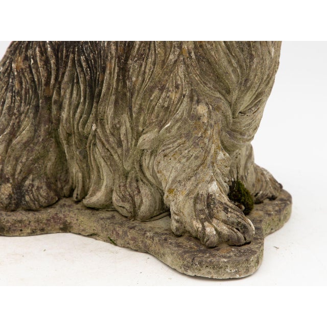 Gray Vintage Dog Yorkshire Terrier Concrete Garden Ornament For Sale - Image 8 of 8