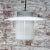 Glass Vintage White Enamel & Opaline Glass Pendant Lamp For Sale - Image 7 of 8