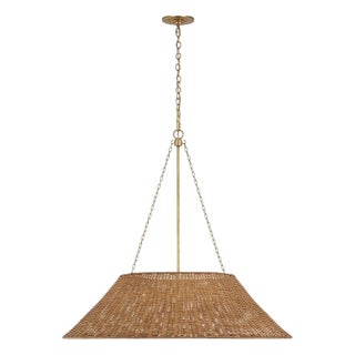 Contemporary Visual Comfort Large Woven Hanging Shade For Sale