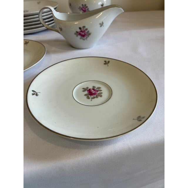 Pink Mid 20th Century Fukagawa Arita Japan Pink Rose Porcelain Tea - Set of 20 For Sale - Image 8 of 10