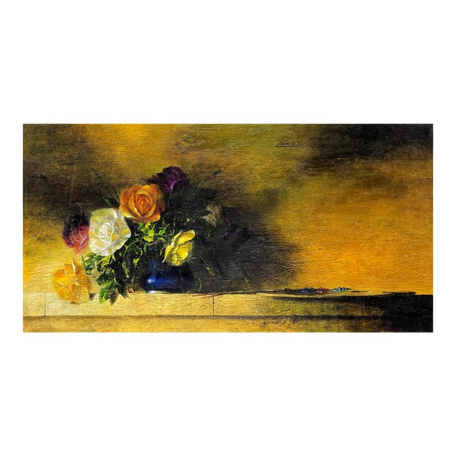 Michael Gorban, Rose Petals, Hand Signed Giclee on Canvas, Edition of 25, 15.75 X 31 In. For Sale