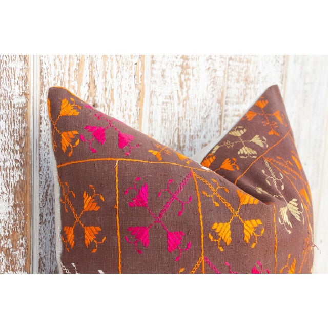 Early 21st Century Ganvi Antique Indian Folk Pillow For Sale - Image 5 of 10