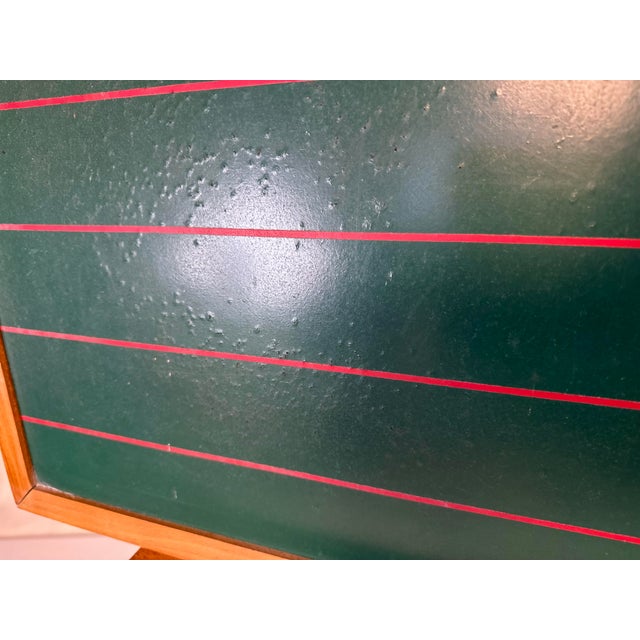 Vintage Freestanding Reversible School Blackboard with Wooden Three-Legged Stand, 1950s For Sale - Image 17 of 18