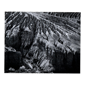 "Yeow! Point, Death Valley" - Abstracted Black & White Landscape Photograph by Jeff Nixon