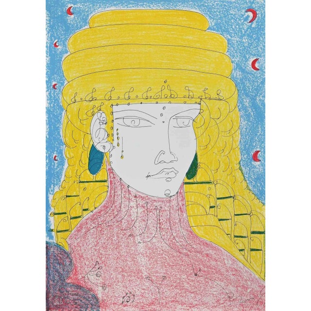 Tono Zancanaro, Poppea, Original Lithograph, 1981 For Sale - Image 3 of 3