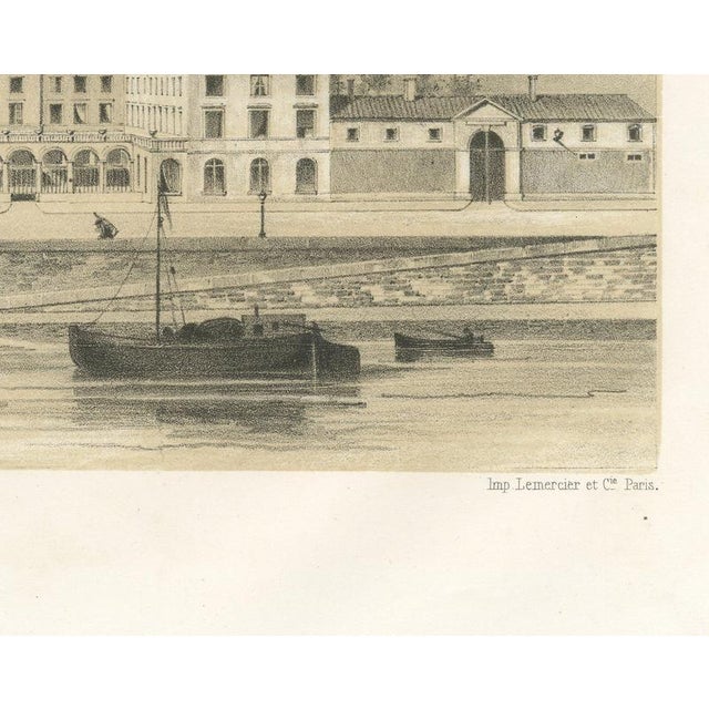 Victor Rose, Lyon Veterinary School from the Saone, 1873, Paper For Sale - Image 6 of 12
