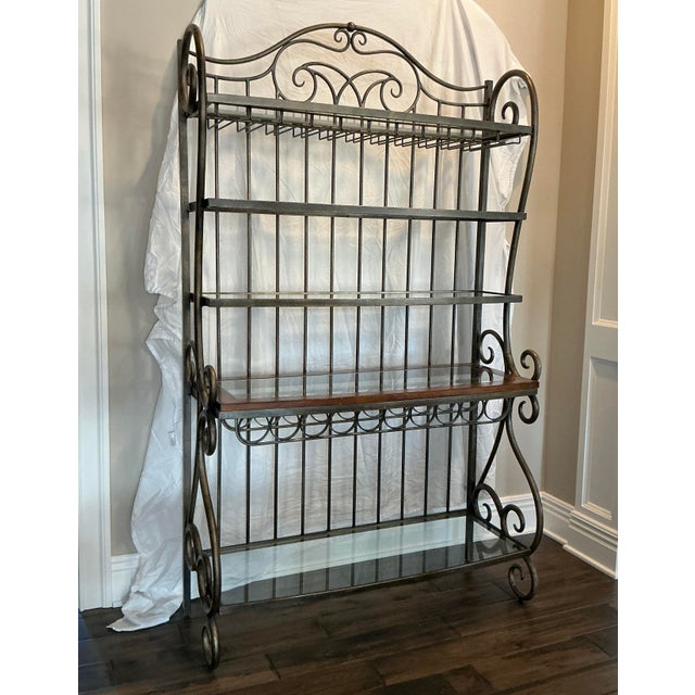Premium Construction: Extremely sturdy, heavy wrought iron frame with an attractive antiqued bronze/dark pewter finish....