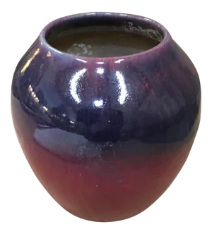 Vintage Purple and Mauve Glazed Vase