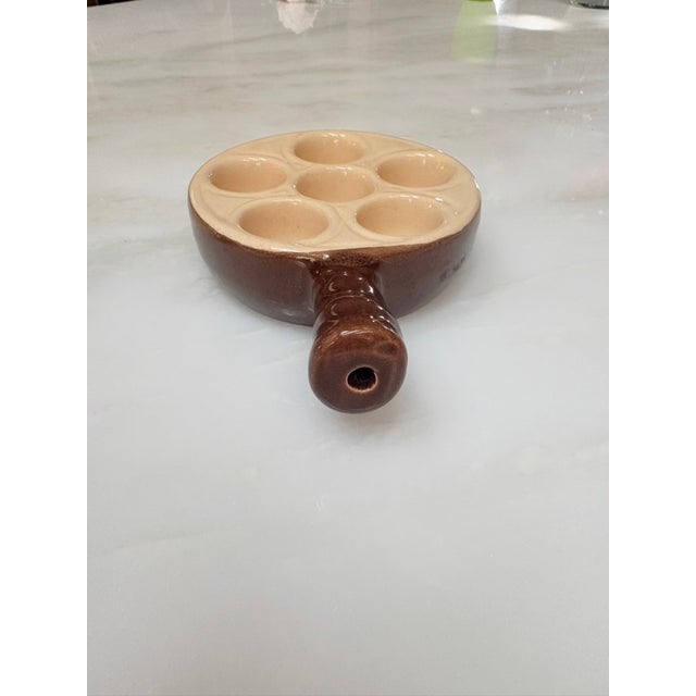 Mid 20th Century Vintage Emile Henry Stoneware Escargot Dish, France For Sale - Image 5 of 5
