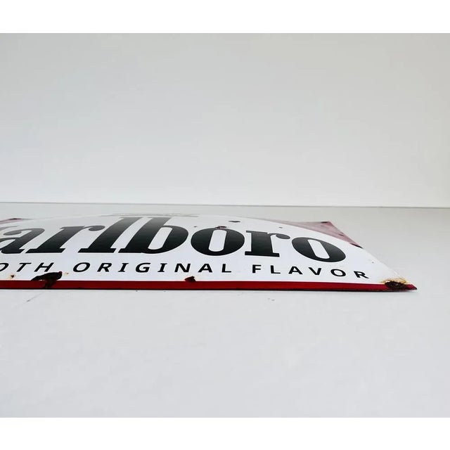 Vintage Marlboro Metal Sign, 1950s For Sale - Image 6 of 12