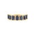 2.7ct Blue Sapphire & Diamond Wedding Band Ring Size 5 in 14k Yellow Gold For Sale - Image 4 of 16