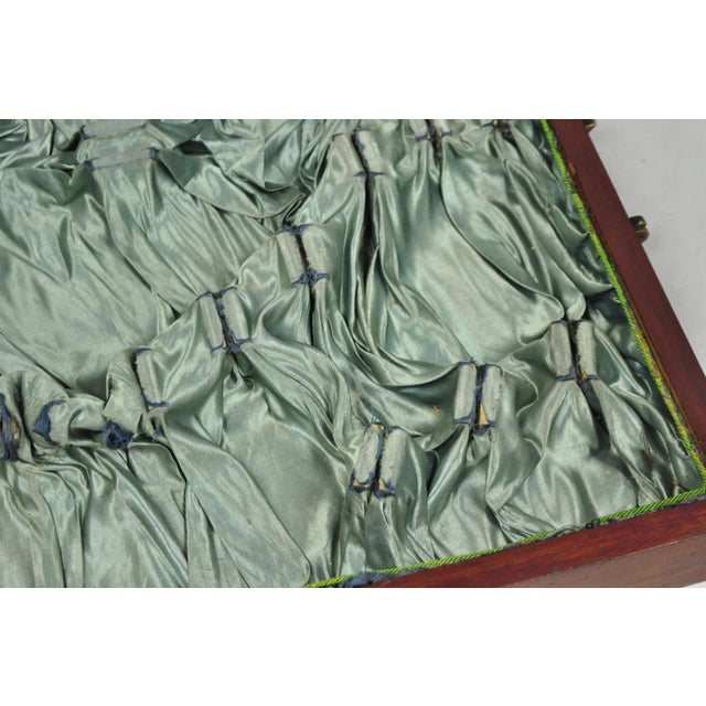 Antique S Kind & Sons Edwardian Mahogany Fitted Silverware Flatware Case Chest For Sale - Image 14 of 18