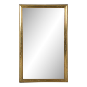 19th Century French Brass-Framed Wall Mirror