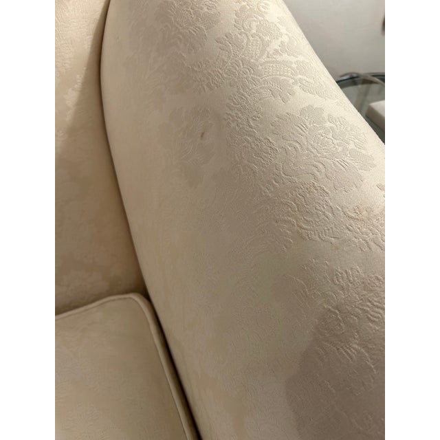 Wood Chippendale Style Upholstered Loveseats Sofas- A Pair For Sale - Image 7 of 14