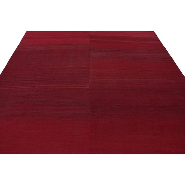 Contemporary Vintage Afghan Tribal Kilim Square Rug, in Red, From Rug & Kilim For Sale - Image 3 of 7