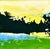 Spring Marsh captures the essence of a vibrant landscape, with bold strokes of green and yellow suggesting lush vegetation...