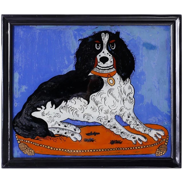 Chinese Reverse Painting of a Dog For Sale In West Palm - Image 6 of 6