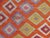 Textile Mid 20th Century Mid 20th Century Persimmon Color Turkish Handmade Kilim Boho Area Rug For Sale - Image 7 of 11