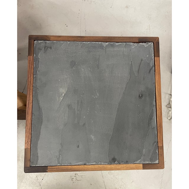 Custom Walnut and Slate Tables For Sale - Image 10 of 12
