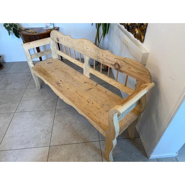 Provincial Country-Style Bench in Softwood For Sale - Image 6 of 10