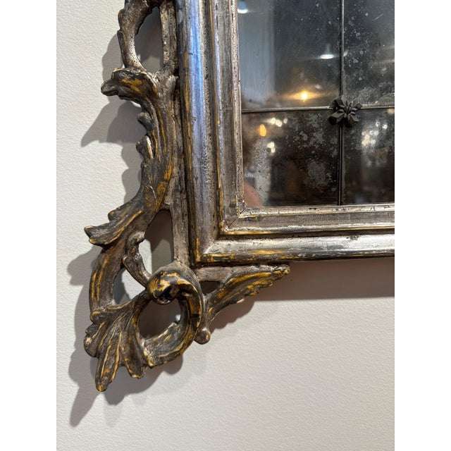 19th Century Italian 19th c. Silver Gilt Mirror For Sale - Image 5 of 6