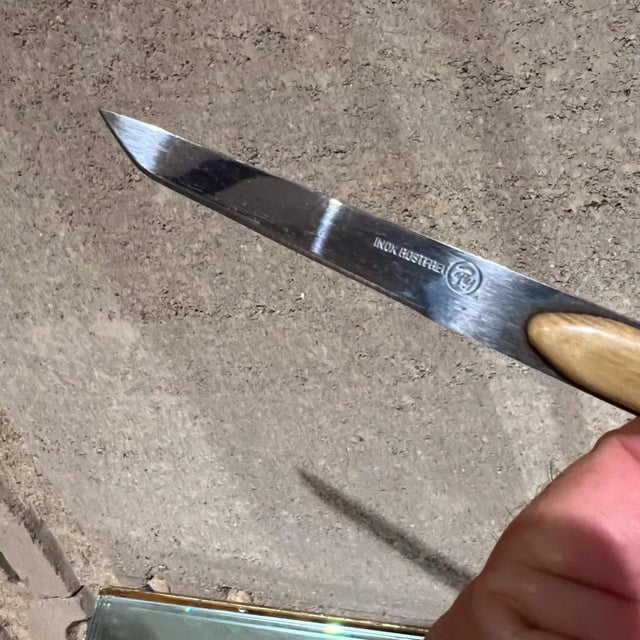 1950s Modernist Three Sculptural Steak Knives Inox Rostfrei For Sale In San Diego - Image 6 of 8