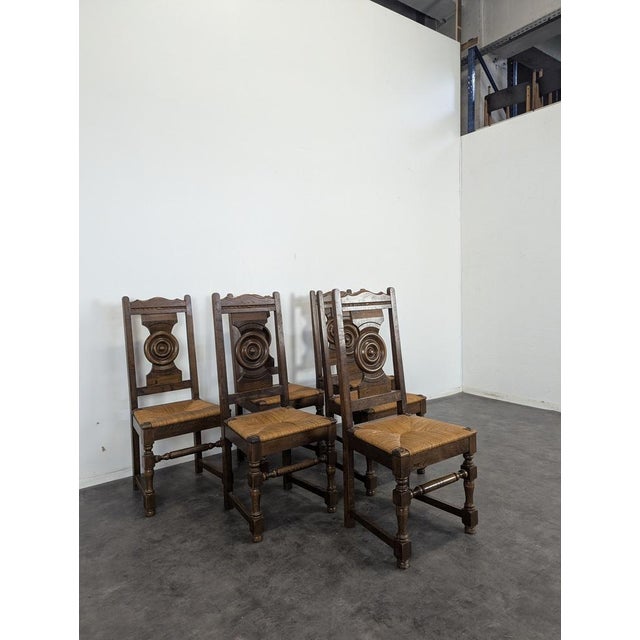 Brutalist Chairs attributed to Dudouyt, Set of 6, in Very Good conditions.