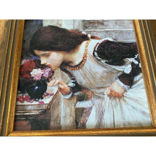 Mid 20th Century, Framed Print: The Shrine, by J. Wm. Waterhouse, Textured Giclee Gold Rope Twist 11.75" For Sale - Image 12 of 17