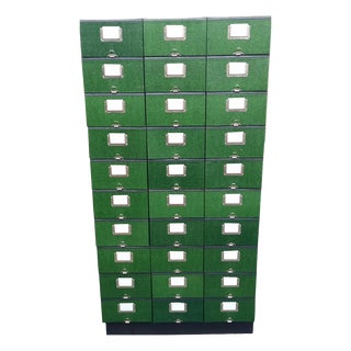 Mid-Century Modern Highboard with File Boxes, 1950s, Set of 30 For Sale